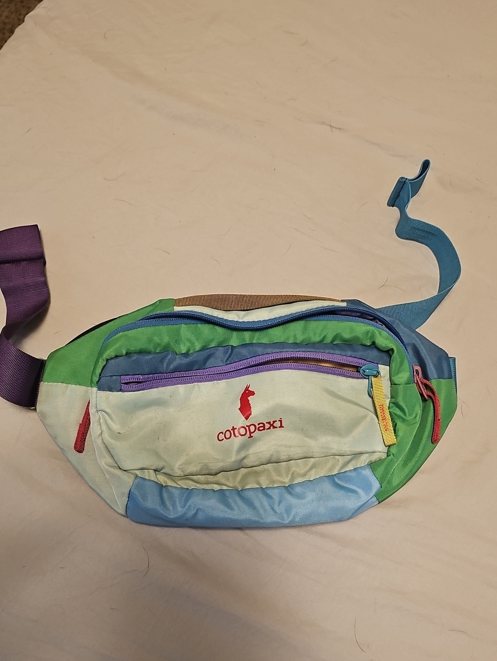 cotopaxi Multicolor Del Día Crossbody Bag - Light Green, Blue & Purple